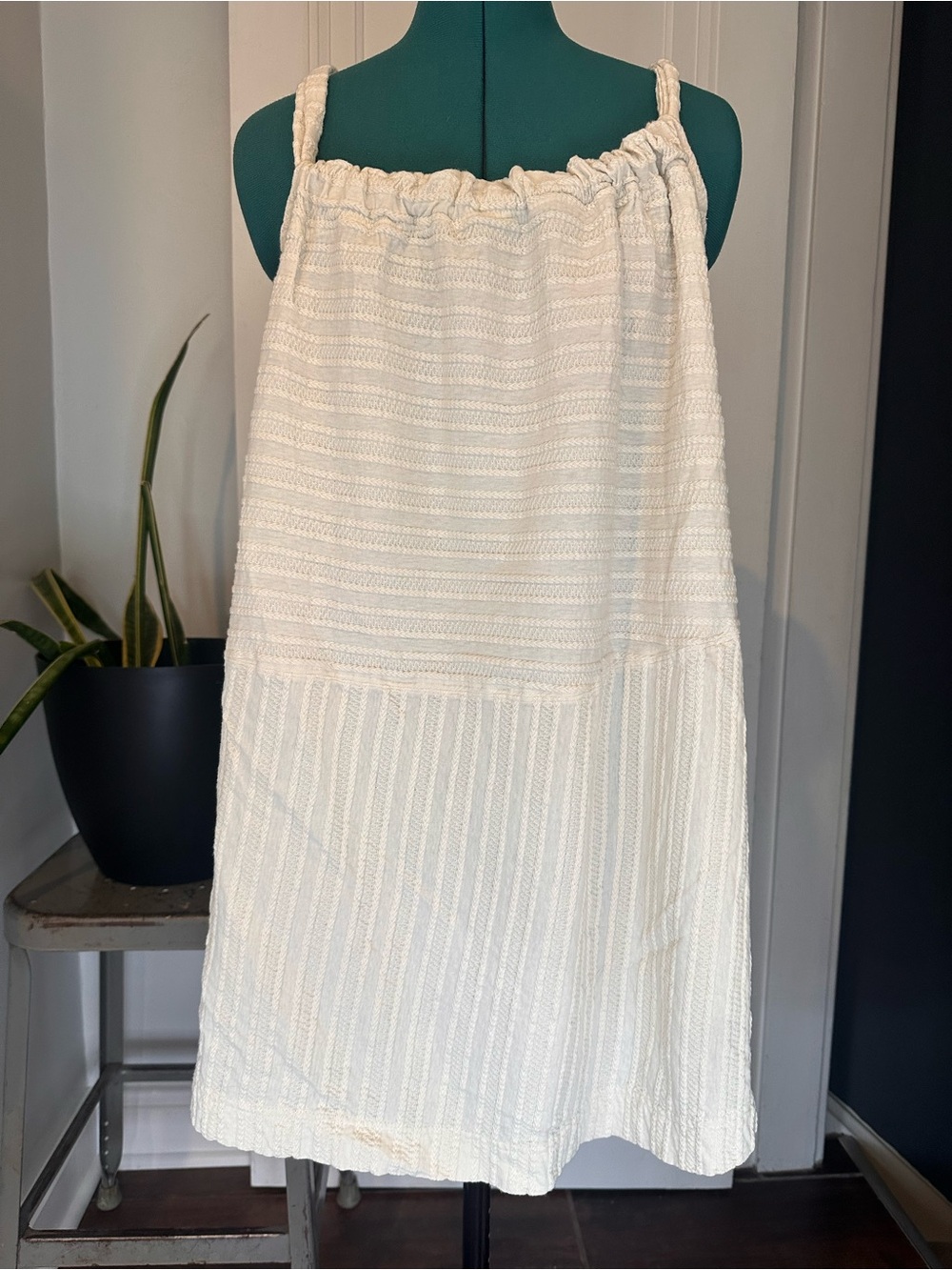 Free People Beach Dress Women M Shay Convertible Mini Ivory Coastal Casual - Picture 1 of 11